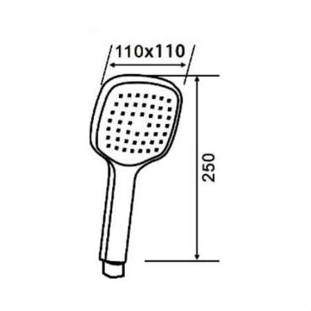 Душевая лейка Orange O-Shower, 1 режим, хром